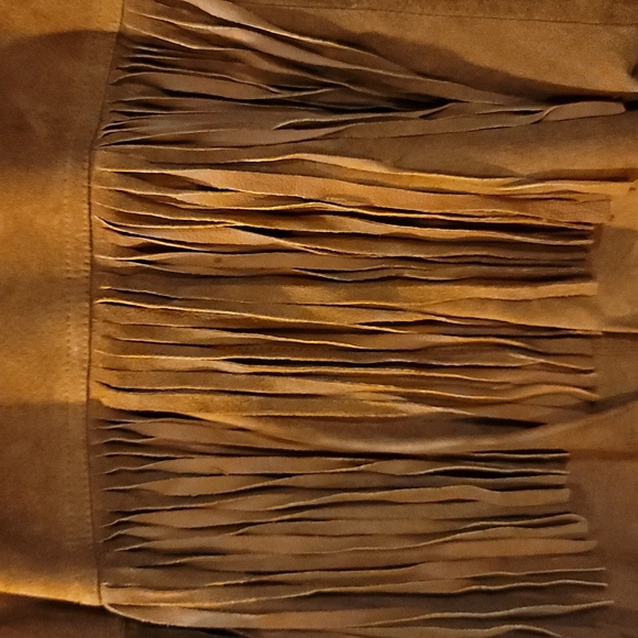 Vintage woman's Western  genuine brown suede size M jacket - Picture 10 of 11